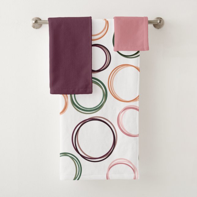 Toalhas Conjunto Bandeja dos Círculos de Boho (Insitu)