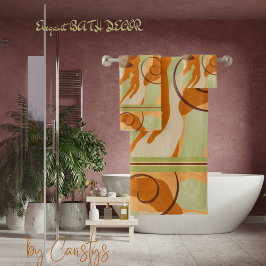 Toalhas Conjunto Contemporâneo De Toques Terrestres Da Ban