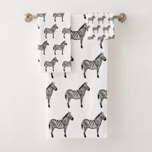 Toalhas Conjunto de Bandas de Pintura Zebra Safari