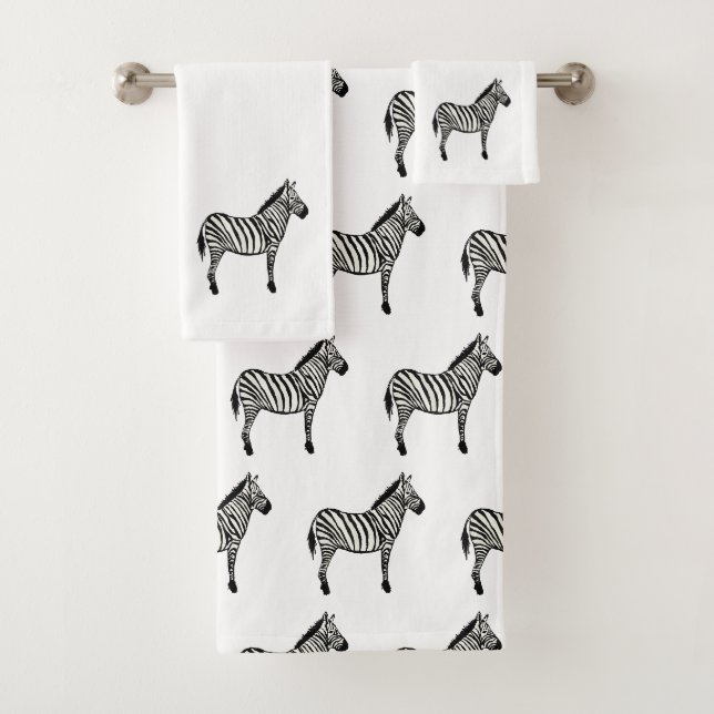 Toalhas Conjunto de Bandas de Pintura Zebra Safari (Insitu)