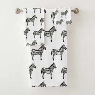 Toalhas Conjunto de Bandas de Pintura Zebra Safari