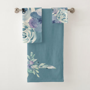 Toalhas Conjunto De Bandas Florais De Cor D'Água De Cor G