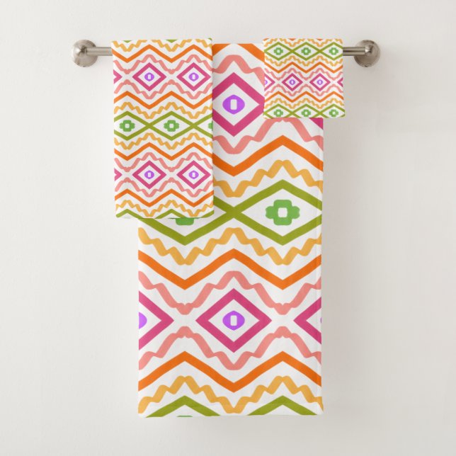 Toalhas Conjunto de Bandeja Cor-de-Rosa Verde Laranja Padr (Insitu)