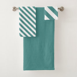 Toalhas Conjunto de Bandeja de Banheira Teal com Bandeja