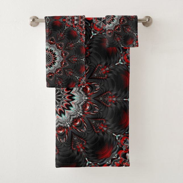 Toalhas Conjunto de Bandeja Decorativa da Cinza Vermelha (Insitu)