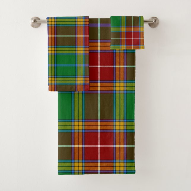 Toalhas Conjunto de Bandejas de Xadrez de Tartan Verde Mod (Insitu)
