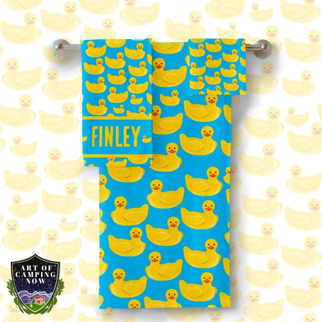 Toalhas Conjunto de Banheiras Personalizadas de Patos de B (Criador carregado)