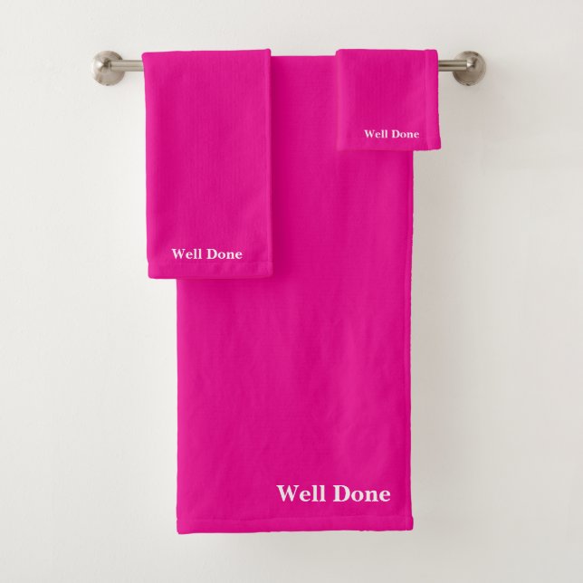 Toalhas Conjunto De Banho Rosa Quente Bem Feito (Insitu)