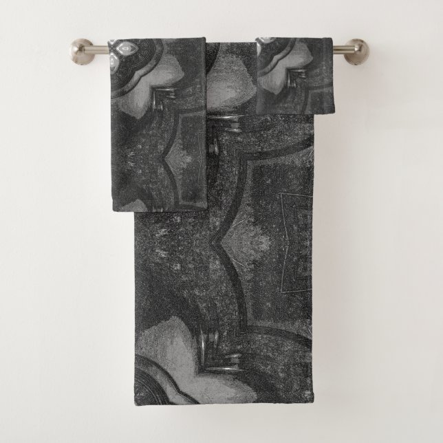 Toalhas Conjunto de Cinzas de Lápis Florais Pretos (Insitu)