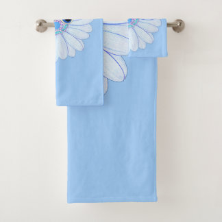 Toalhas Conjunto de emblema de flor feliz