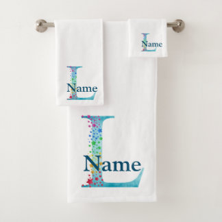 Toalhas Conjunto de Presentes de Banho com Monograma Inici