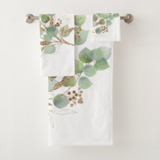 TOALHAS CONJUNTO DE TORNEIAS DE BANHO EUCALYPTUS SAGE BRAN
