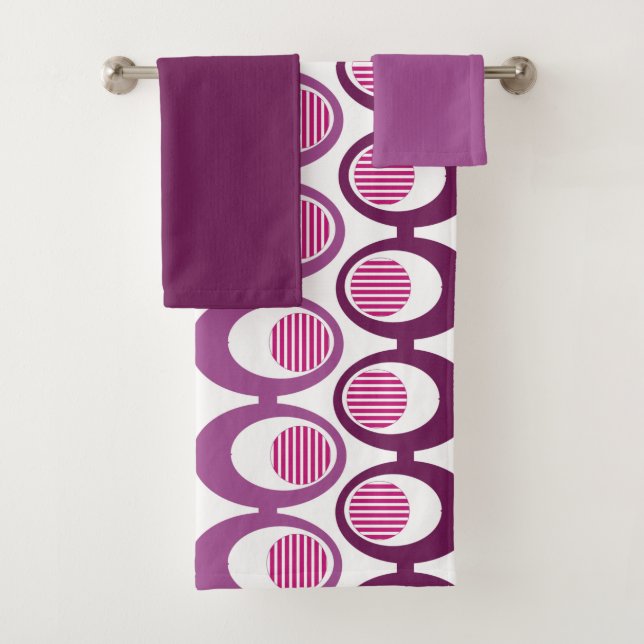 Toalhas Conjunto de Torneiras de Banho Oval Roxo (Insitu)