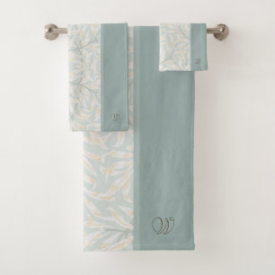 Toalhas Conjunto de Torneiras ⎢ Monograma de Folhagem Se