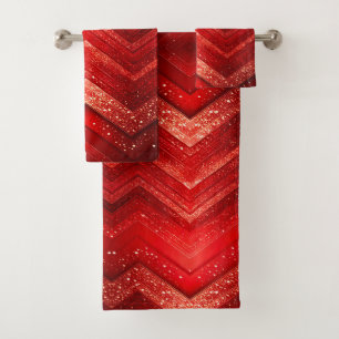Toalhas Conjunto de Torneiras Vermelhas Decorativas