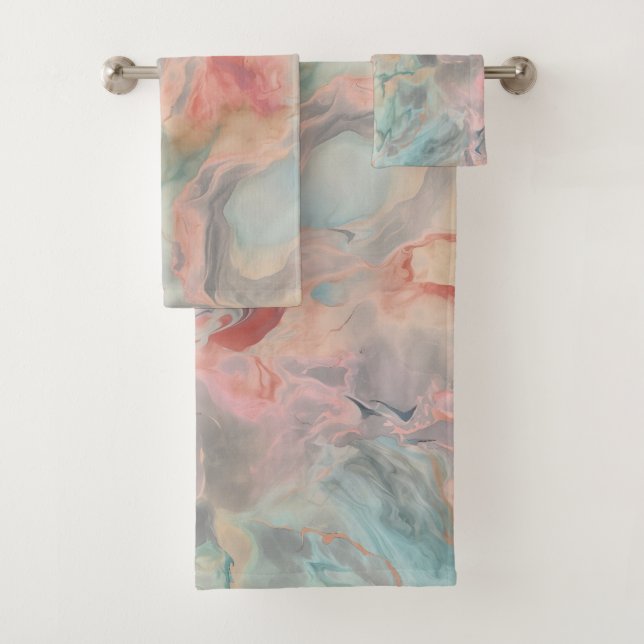 TOALHAS CONJUNTO DE TORNO DO BANHEIRO DE CINZAS MARBAS DE  (Insitu)