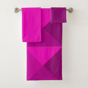 Toalhas Conjunto de Torres de Banho de Pirâmides Magenta