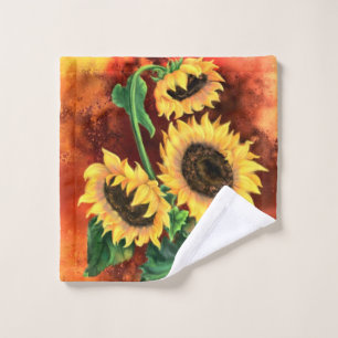 Toalhas Conjunto de Torres de Três Girassóis - Pintura