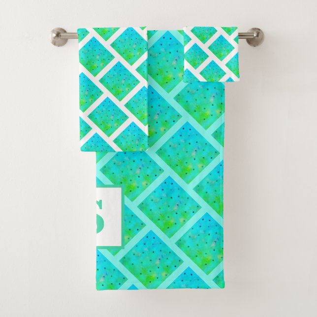 Toalhas Conjunto de Torres Monogramas Primavera Brilhante (Insitu)