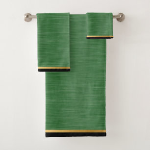 TOALHAS CONJUNTO DE TOWEL DE BANHEIRO VERDE DE METAL BRUTO