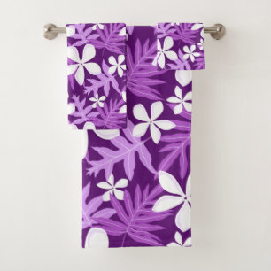TOALHAS CONJUNTO DE TOWEL DO BANHO DO TIARE (PURPLE)