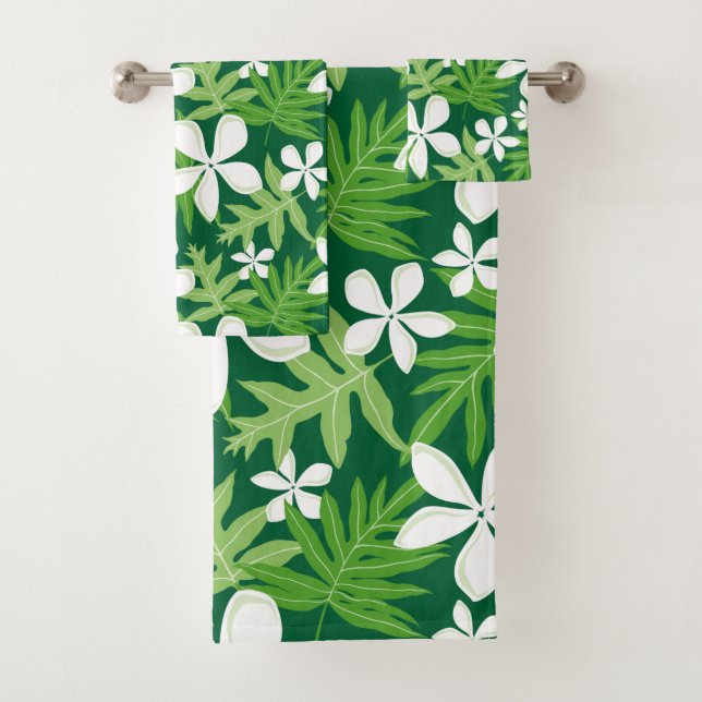 TOALHAS CONJUNTO DE TOWEL DO BANHO TIARE (VERDE) (Insitu)