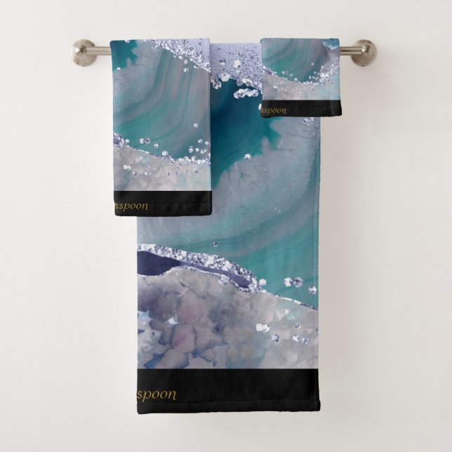 TOALHAS CONJUNTO DE TOWEL PERSONALIZADO DA ONDA DE OCEANO  (Insitu)