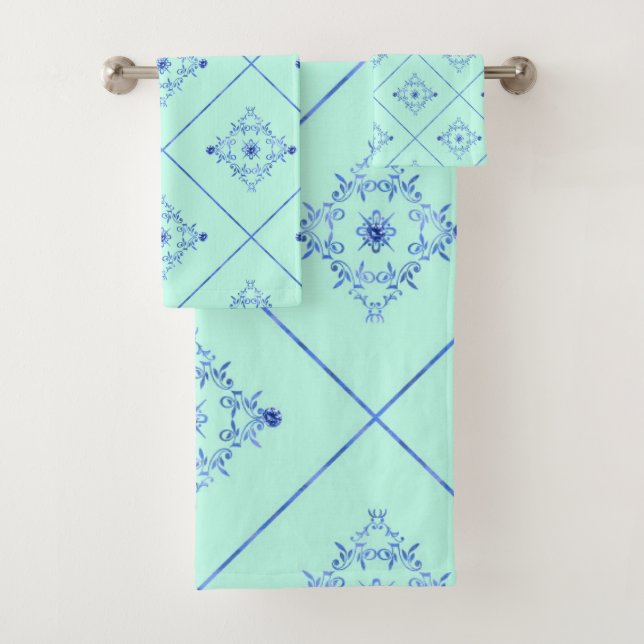 TOALHAS CONJUNTO ELEGANTE E BONITO DE TORNO DE BANHO (Insitu)