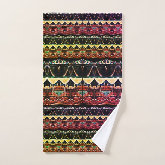 Toalhas Conjunto multicolorido de vidro de vinho Conjunto  (Toalha de mão)