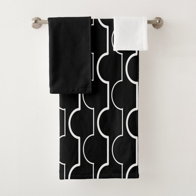 Toalhas Conjunto Preto De Bandas De Banho (Insitu)