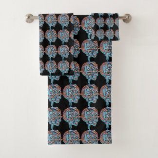Toalhas Conjunto Preto de Bandeja PsyHeaD