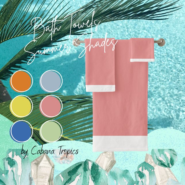 Toalhas Conjunto Sólido De Bandeja De Banho Cor-De-Rosa E  (Criador carregado)