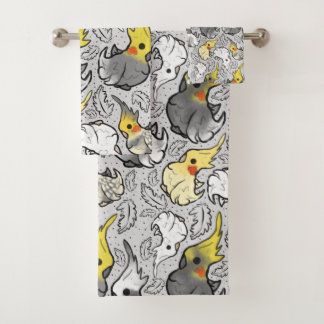 Toalhas de banheiro com Cockatiels