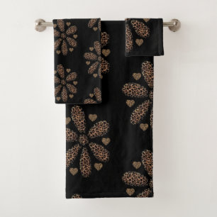 Toalhas de banheiro define leopardo