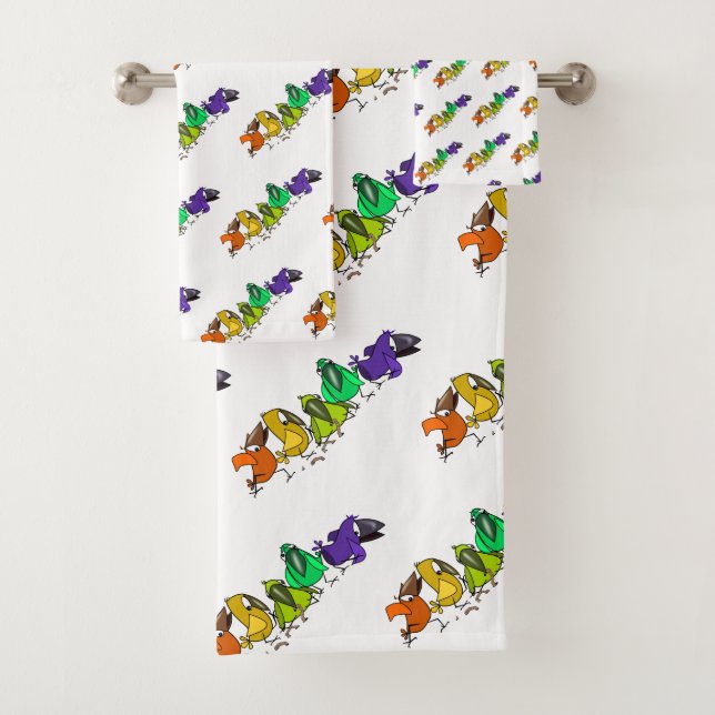 Toalhas de Banho Coloridas de Pássaros (Insitu)