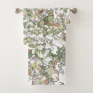 Toalhas de banho da flor da madressilva de Nouveau