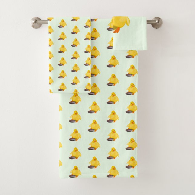 Toalhas de banho de pata amarela-branca (Insitu)