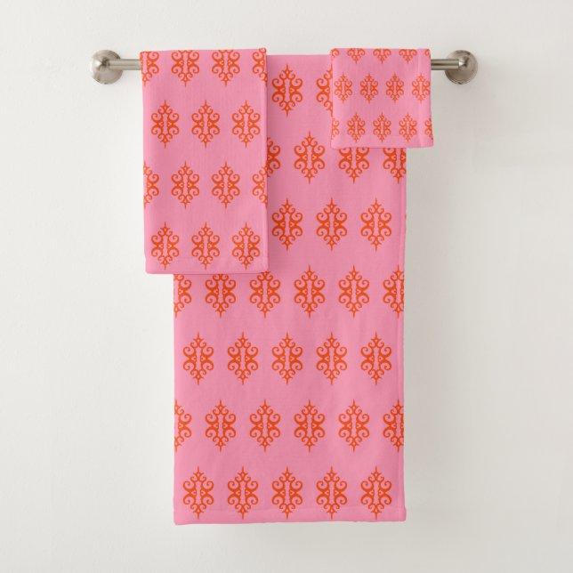 Toalhas de Banho de Renda Rosa Retro Presente (Insitu)
