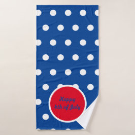 Toalhas de Banho Feliz 4 de Julho (Azul, Branco e 