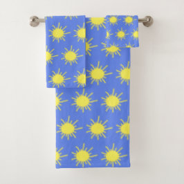 Toalhas de Banho Meu Sol (Azul Céu e Amarelo)