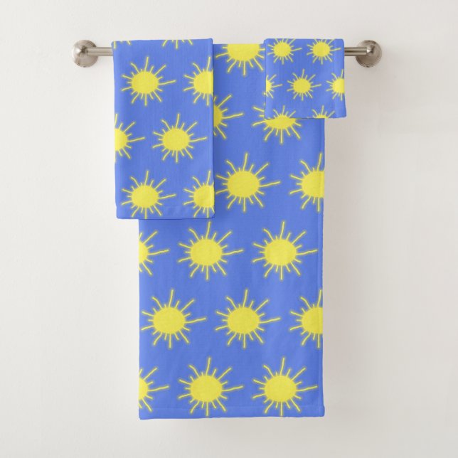 Toalhas de Banho Meu Sol (Azul Céu e Amarelo) (Insitu)