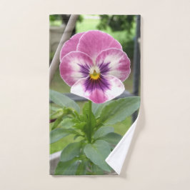 Toalhas de Banho Pensamento (Rosa e Roxo)