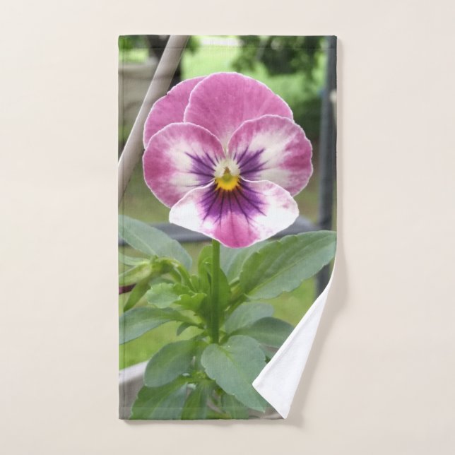 Toalhas de Banho Pensamento (Rosa e Roxo) (Toalha de mão)