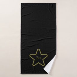 Toalhas de banho personalizadas com estrela