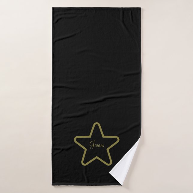 Toalhas de banho personalizadas com estrela (Toalha de Banho)