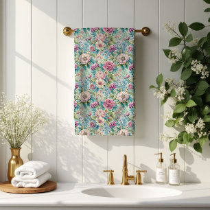 Toalhas de Banho Rococó Floral Pastel Elegância Vi