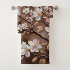 Toalhas de Banho Rosa Branca