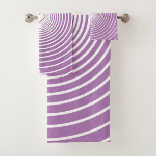 Toalhas de Banho Roxo com distribuição branca ou E