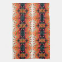 Impressão de Flor Vermelho Tea-Towel