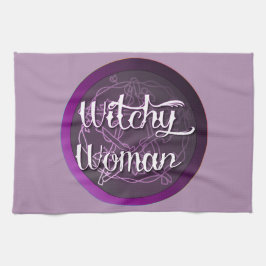 Toalhas De Mão Mulher Roxa Witchy